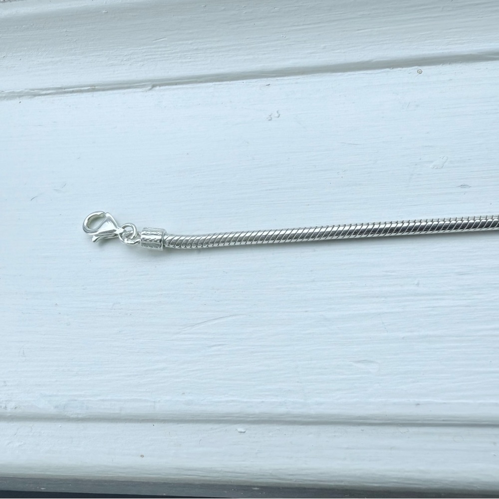 Snake Chain Necklace for Glass and Sterling Silver Beads